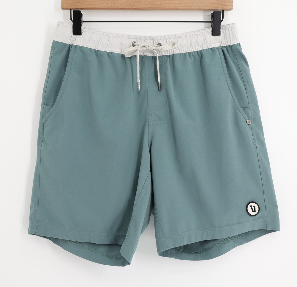 Vuori Men's Sz M Kore Lined Short 7" Inseam Blue Sea Performance Stretch